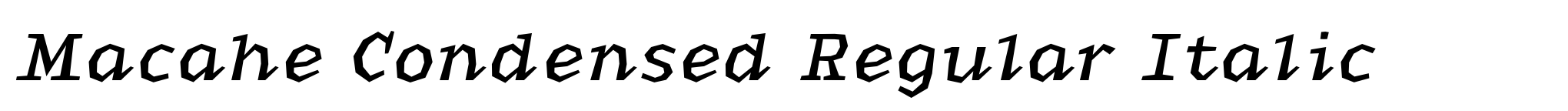 Macahe Condensed Regular Italic image
